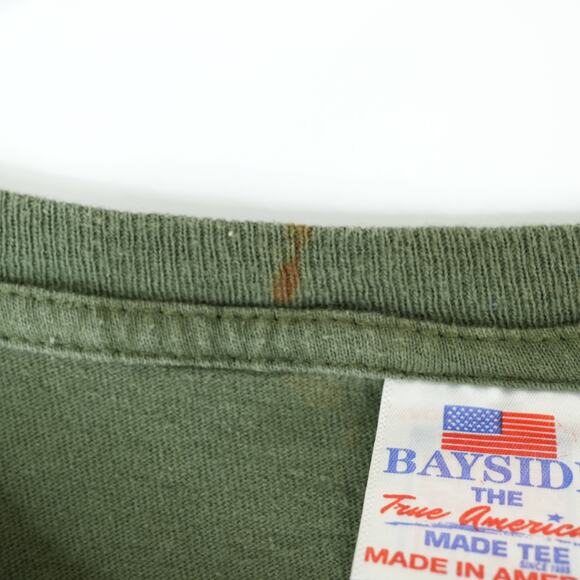 Vintage US Army T-Shirt Mens 2XL OD Green Short Sleeve Bayside Made in USA - Picture 6 of 9